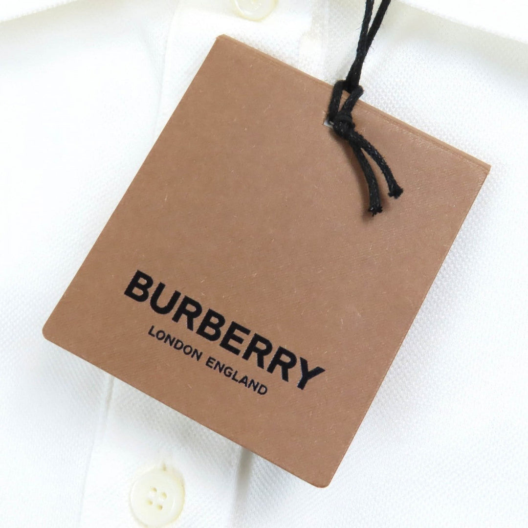 BURBERRY Short sleeve polo shirt 8049382 Main: 100% cotton, some parts: 97% cotton, some parts: 3% elastane white Women L Used Authentic
