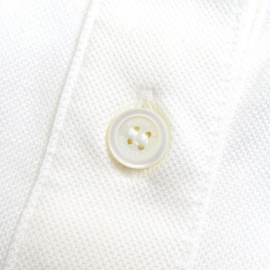 BURBERRY Short sleeve polo shirt 8049382 Main: 100% cotton, some parts: 97% cotton, some parts: 3% elastane white Women L Used Authentic