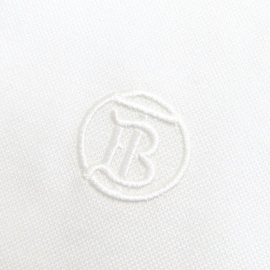 BURBERRY Short sleeve polo shirt 8049382 Main: 100% cotton, some parts: 97% cotton, some parts: 3% elastane white Women L Used Authentic