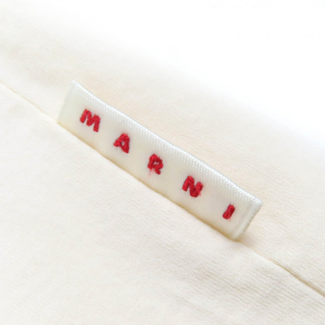 MARNI Short sleeve T-shirt HUMU0222P0 Main: 100% cotton, Part: 100% cotton Ivory Orange Green mens 48 Used Authentic