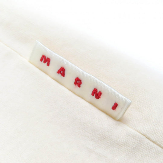 MARNI Short sleeve T-shirt HUMU0222P0 Main: 100% cotton, Part: 100% cotton Ivory Orange Green mens 48 Used Authentic