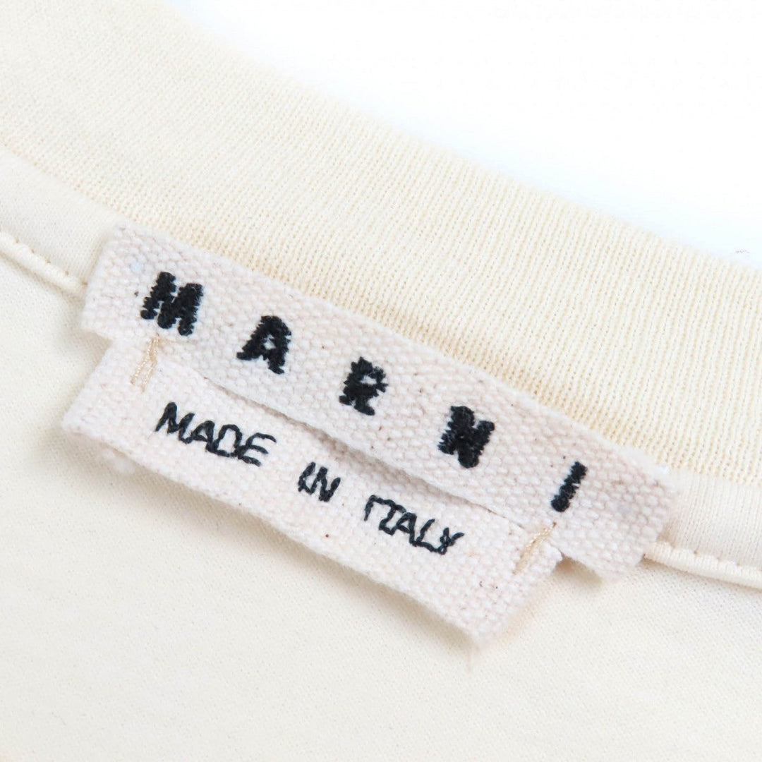 MARNI Short sleeve T-shirt HUMU0222P0 Main: 100% cotton, Part: 100% cotton Ivory Orange Green mens 48 Used Authentic
