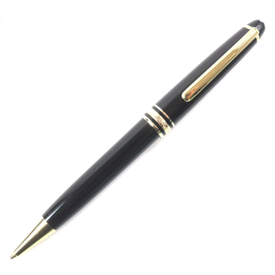 MONTBLANC Ballpoint pen Resin, Gold Plated black Meisterstck Classic mens Used Authentic