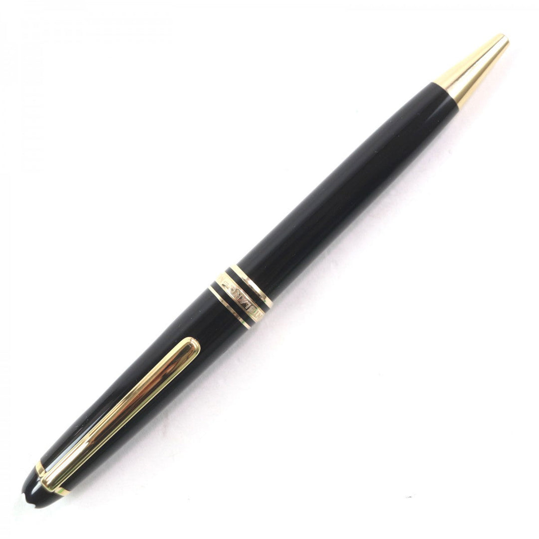 MONTBLANC Ballpoint pen Resin, Gold Plated black Meisterstck Classic mens Used Authentic