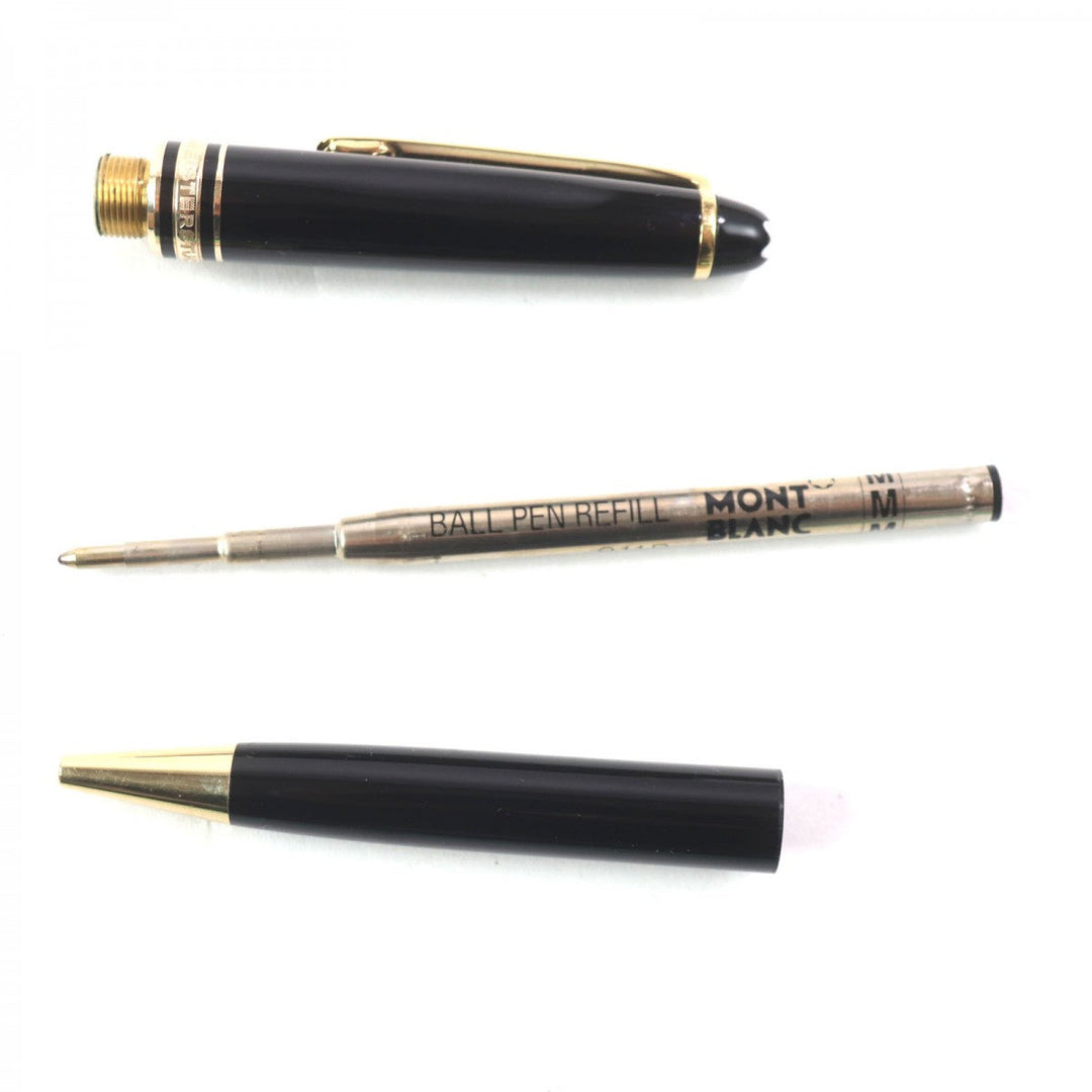 MONTBLANC Ballpoint pen Resin, Gold Plated black Meisterstck Classic mens Used Authentic