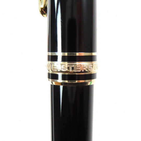 MONTBLANC Ballpoint pen Resin, Gold Plated black Meisterstck Classic mens Used Authentic