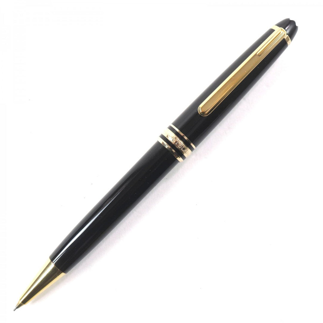 MONTBLANC mechanical pencil Resin, Gold Plated black Meisterstck Classic mens Used Authentic