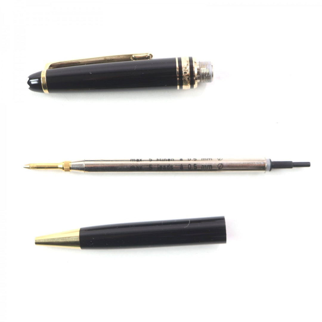 MONTBLANC mechanical pencil Resin, Gold Plated black Meisterstck Classic mens Used Authentic