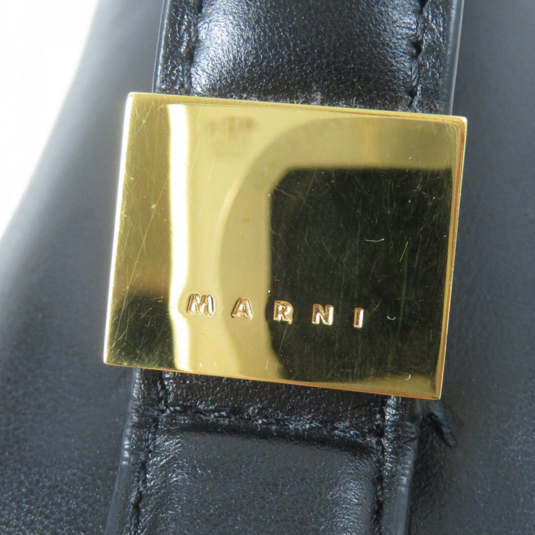 MARNI Shoulder Bag BMMP0130U1 Main: Leather black PRISMA puffer Women Used Authentic