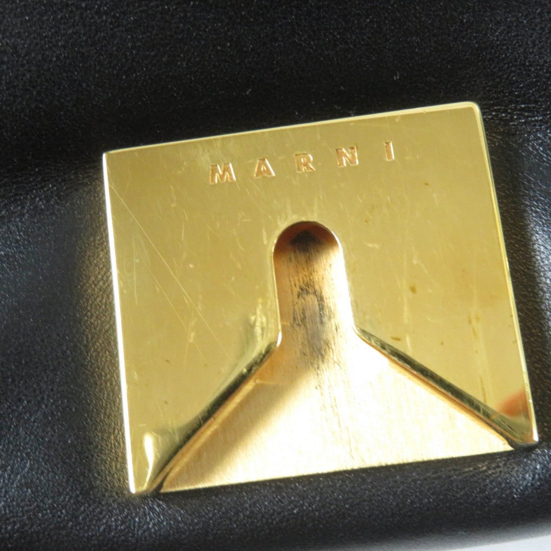 MARNI Shoulder Bag BMMP0130U1 Main: Leather black PRISMA puffer Women Used Authentic