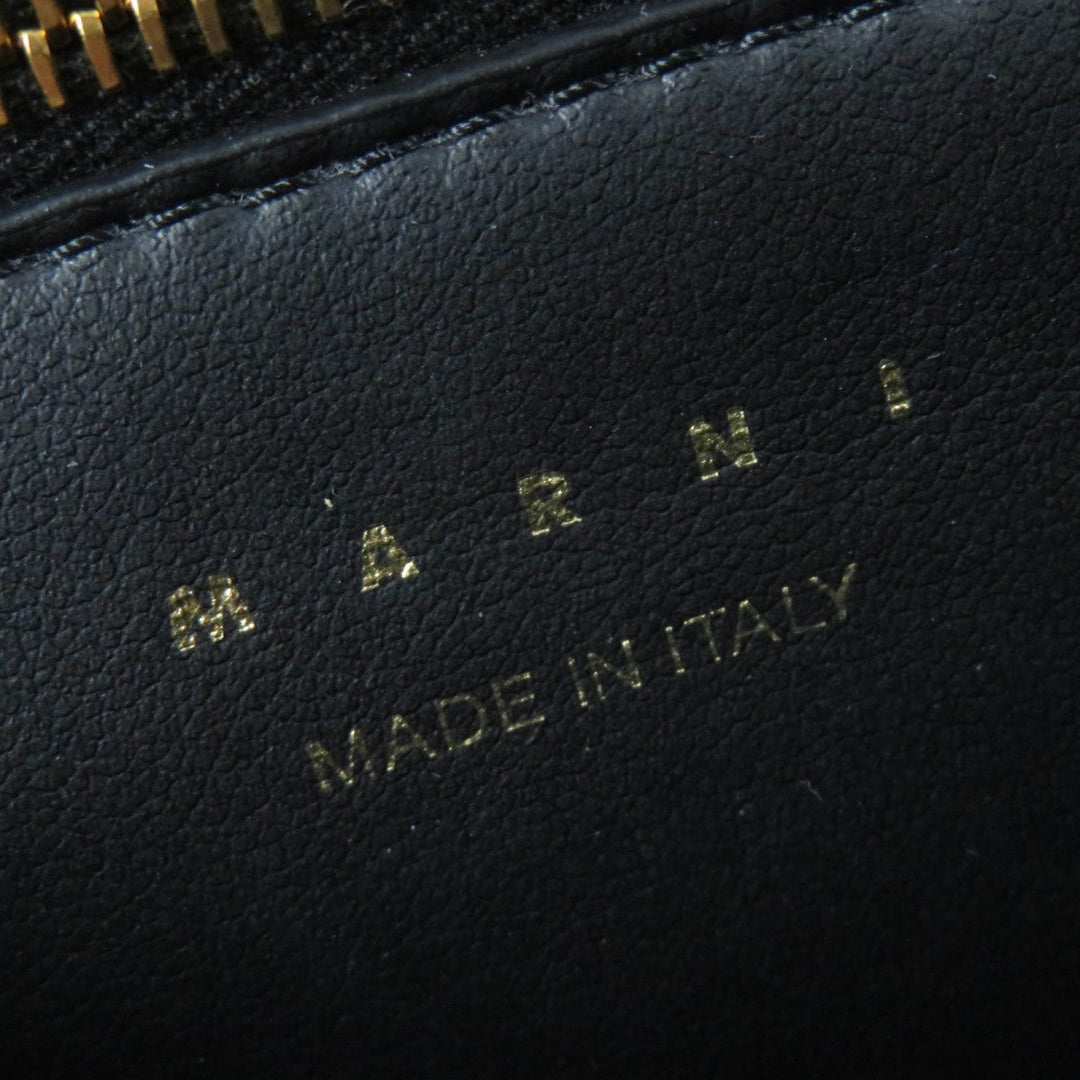 MARNI Shoulder Bag BMMP0130U1 Main: Leather black PRISMA puffer Women Used Authentic