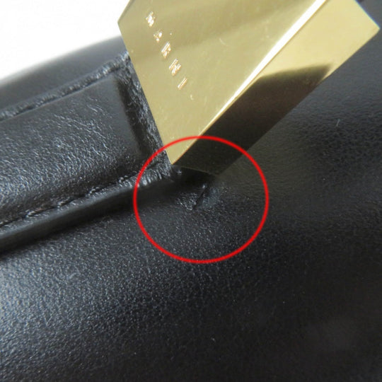 MARNI Shoulder Bag BMMP0130U1 Main: Leather black PRISMA puffer Women Used Authentic