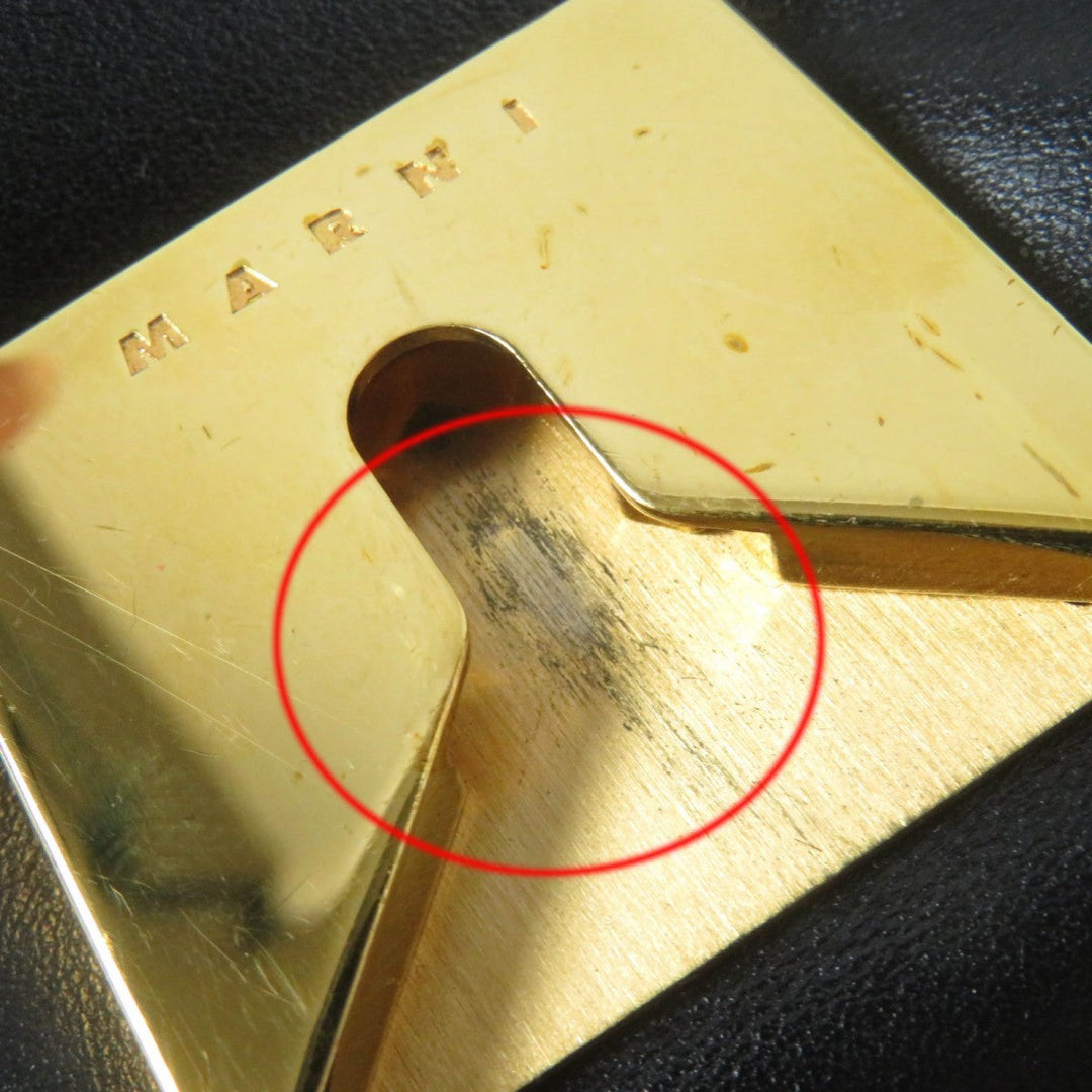 MARNI Shoulder Bag BMMP0130U1 Main: Leather black PRISMA puffer Women Used Authentic