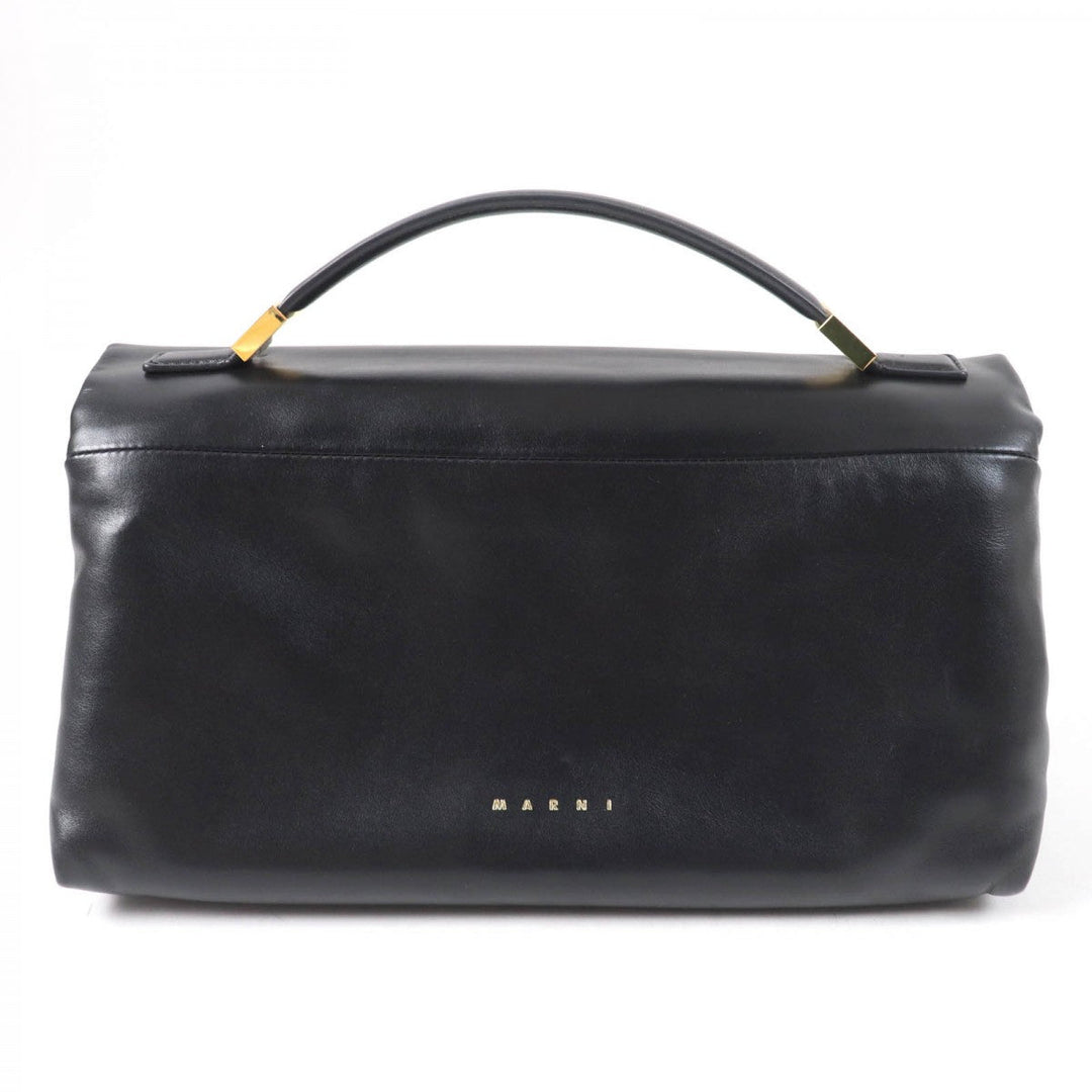 MARNI Shoulder Bag BMMP0130U1 Main: Leather black PRISMA puffer Women Used Authentic