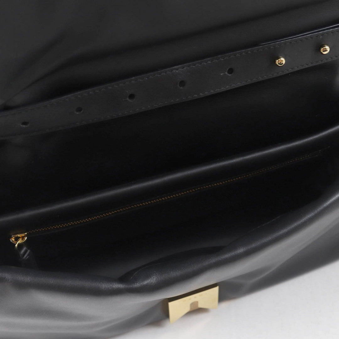 MARNI Shoulder Bag BMMP0130U1 Main: Leather black PRISMA puffer Women Used Authentic