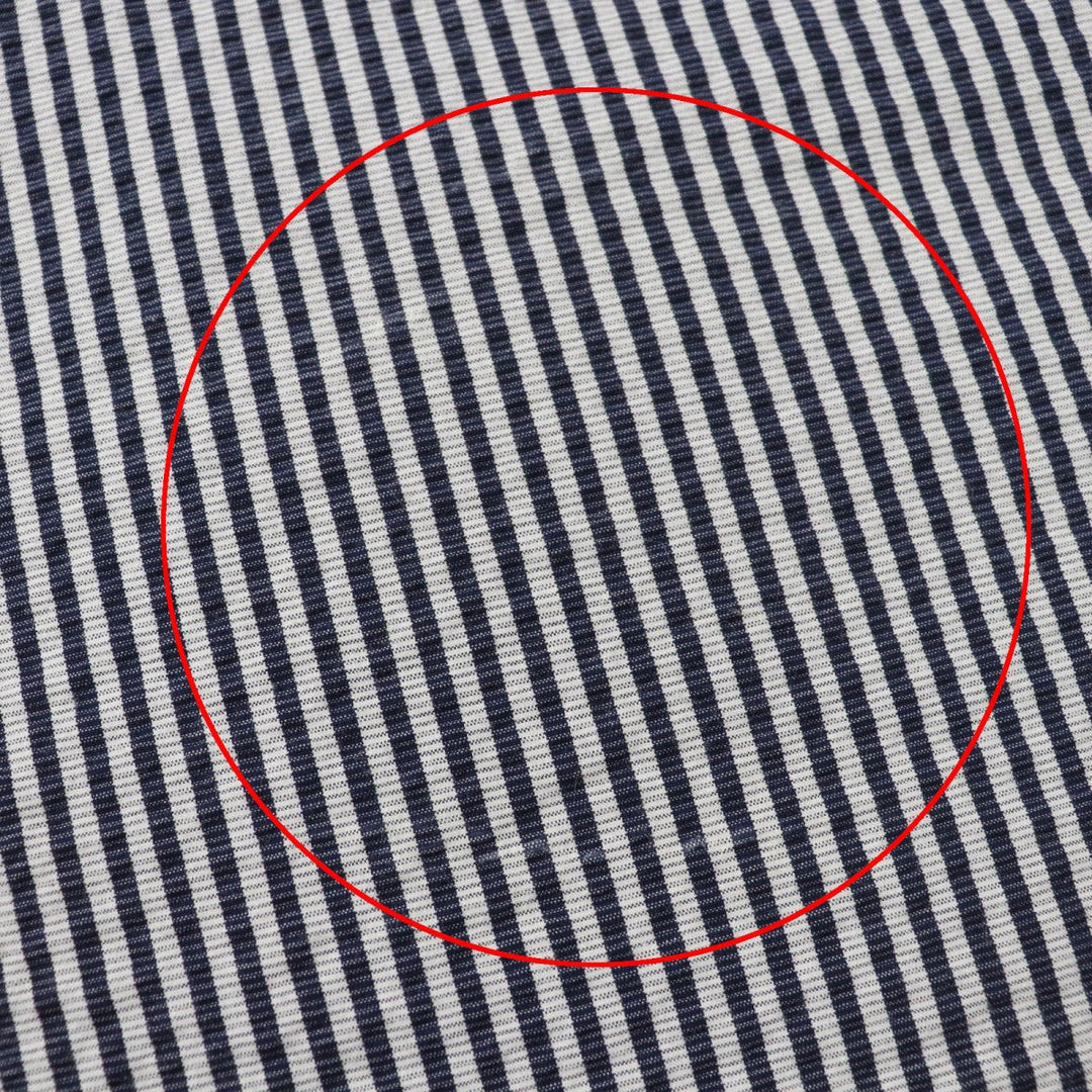 HERMES one piece cotton Navy white 34