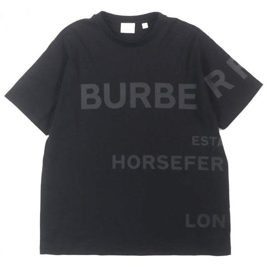 BURBERRY Short sleeve T-shirt 8032299 Main: 100% cotton, some parts: 97% cotton, some parts: 3% elastane black Horse ferry print mens XS Used Authentic