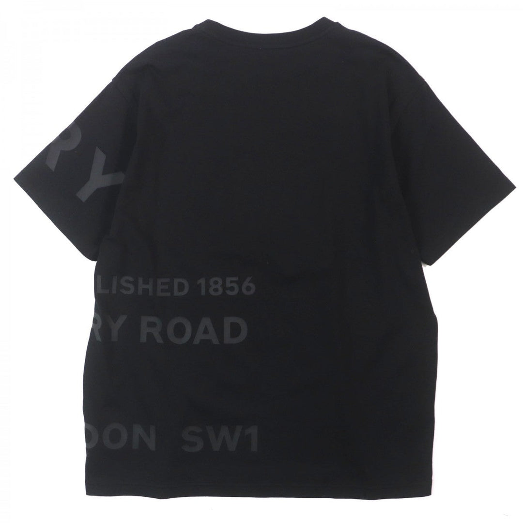 BURBERRY Short sleeve T-shirt 8032299 Main: 100% cotton, some parts: 97% cotton, some parts: 3% elastane black Horse ferry print mens XS Used Authentic
