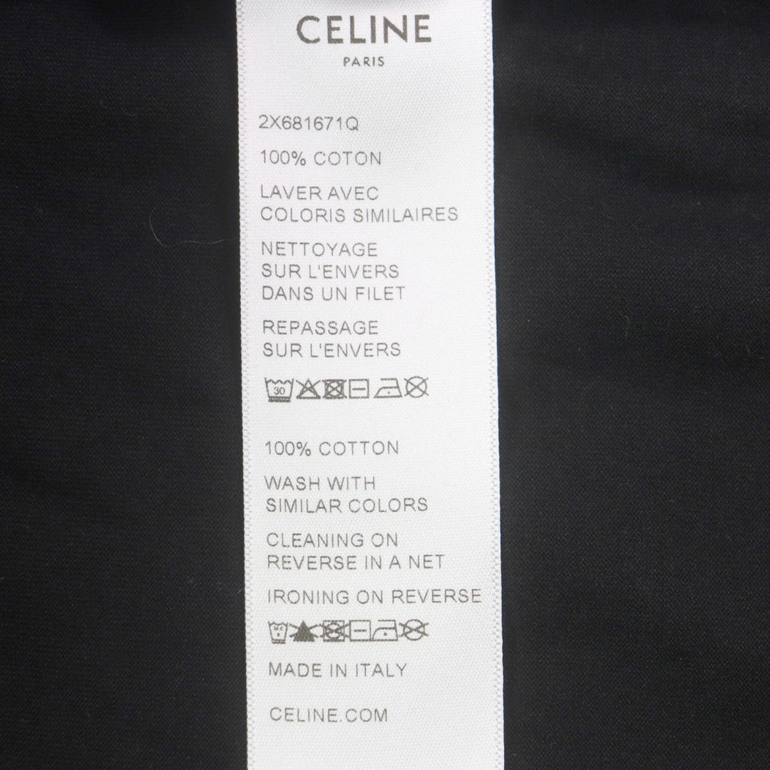 CELINE Short sleeve T-shirt 2X681671Q Main: 100% cotton black mens M Used Authentic