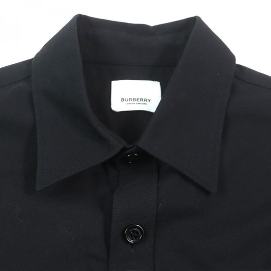 BURBERRY Long sleeve shirt 8029347 Main: 100% cotton black Horse ferry print mens S Used Authentic