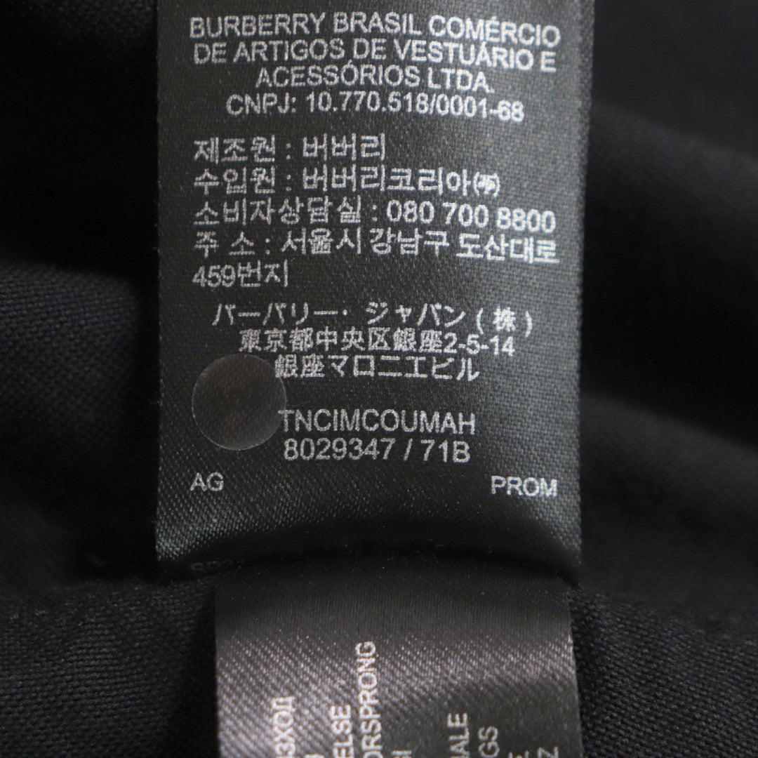 BURBERRY Long sleeve shirt 8029347 Main: 100% cotton black Horse ferry print mens S Used Authentic