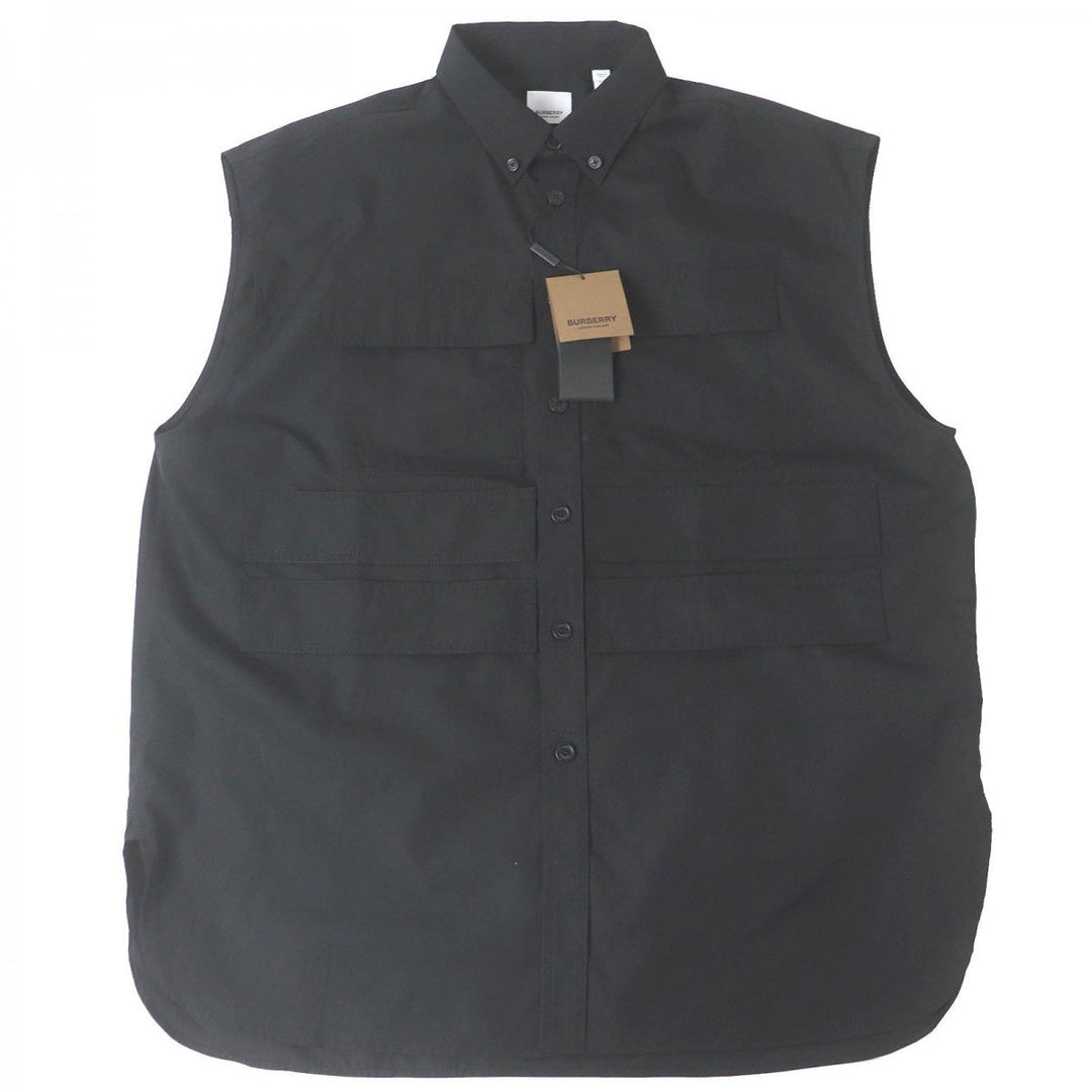 BURBERRY Short sleeve polo shirt 8051897 Main: 100% cotton black mens XXL Used Authentic