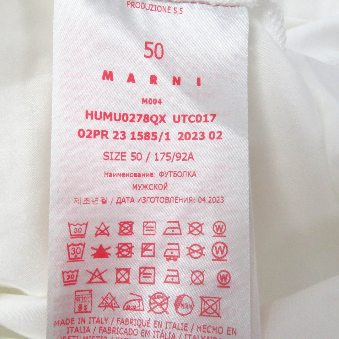 MARNI Cut HUMU0278QX Main: 100% cotton white mens 50 Used Authentic
