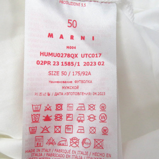 MARNI Cut HUMU0278QX Main: 100% cotton white mens 50 Used Authentic