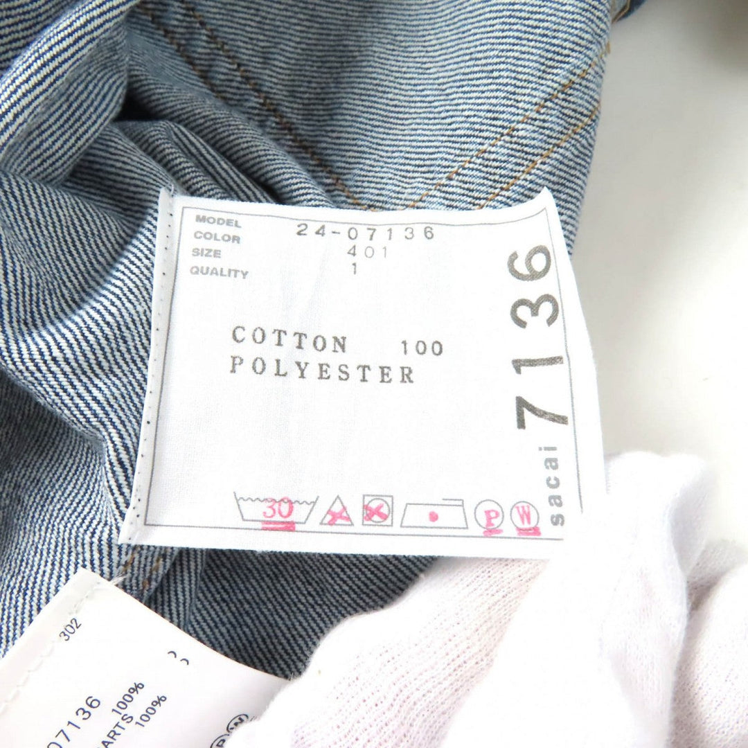 Sacai Best 24-07136 cotton Indigo 1