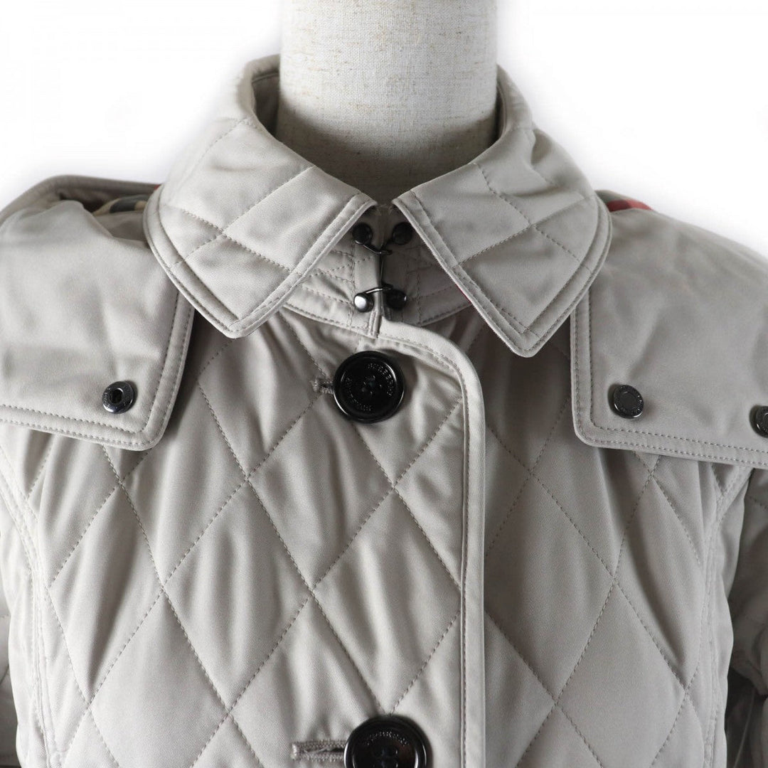BURBERRY LONDON coat B1C06-826-40 Outer: 100% polyester, Filling: 60% polyester, Filling: 40% unspecified fibers, Lining: 52% cupra, Lining: 48% polyester beige Women 38 Used Authentic