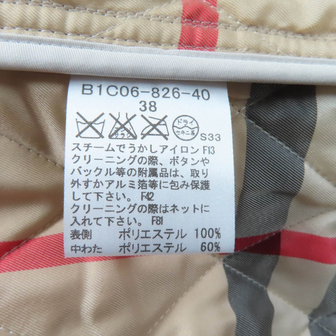 BURBERRY LONDON coat B1C06-826-40 Outer: 100% polyester, Filling: 60% polyester, Filling: 40% unspecified fibers, Lining: 52% cupra, Lining: 48% polyester beige Women 38 Used Authentic