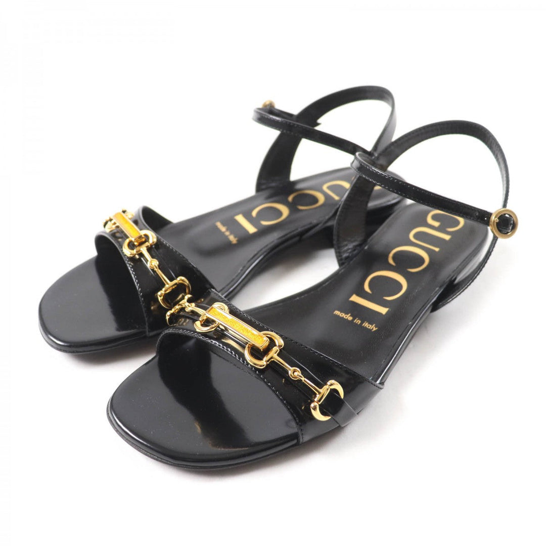 GUCCI Sandals Main: Leather black Women 36 Used Authentic