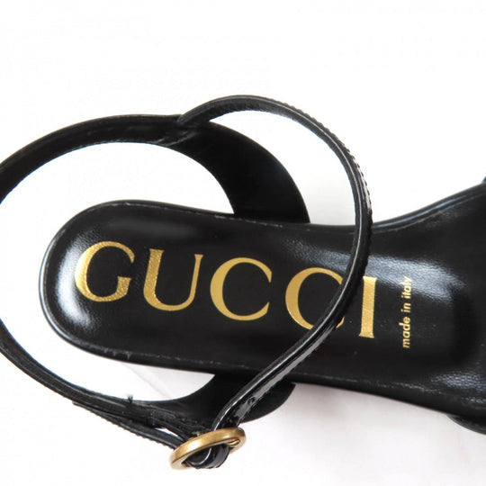 GUCCI Sandals Main: Leather black Women 36 Used Authentic