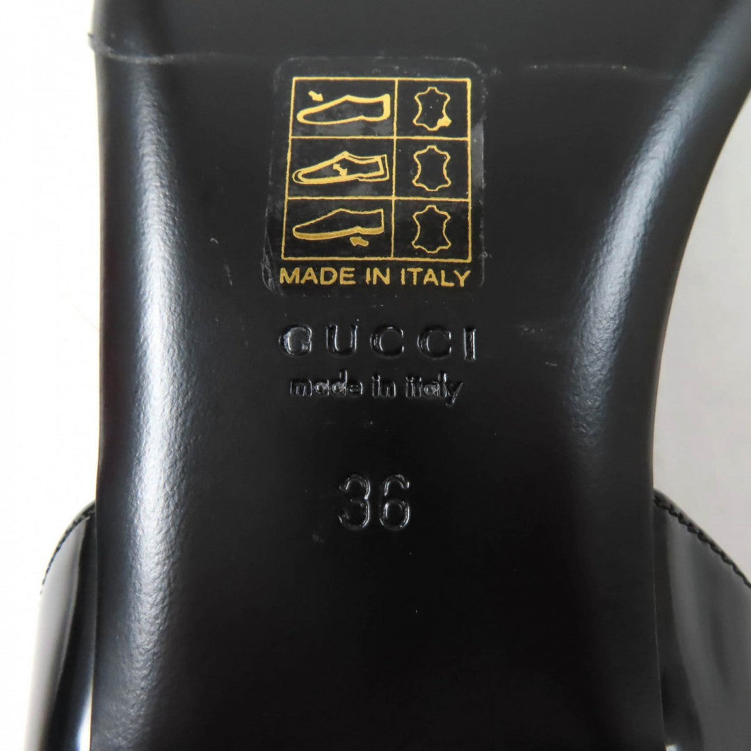 GUCCI Sandals Main: Leather black Women 36 Used Authentic