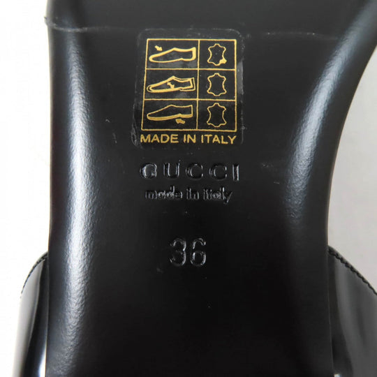 GUCCI Sandals Main: Leather black Women 36 Used Authentic