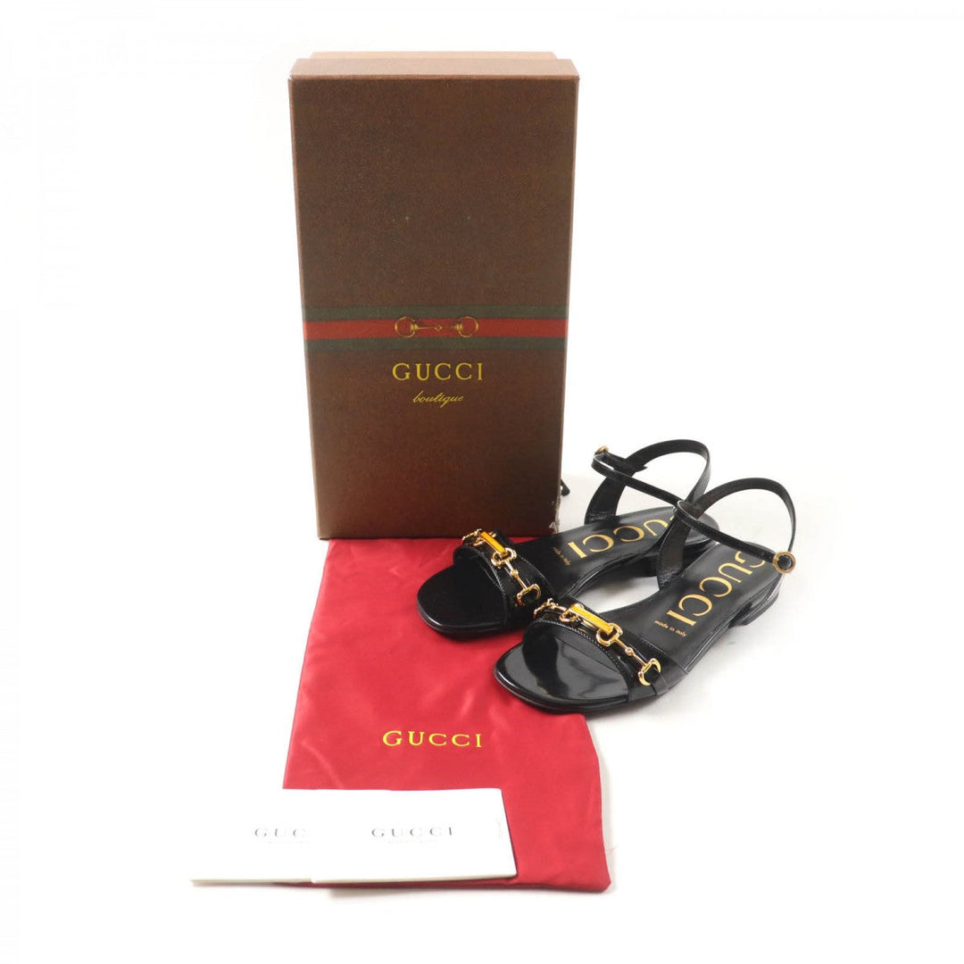 GUCCI Sandals Main: Leather black Women 36 Used Authentic