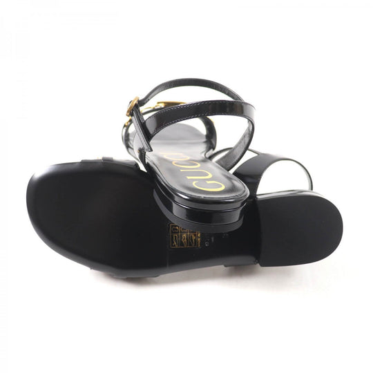 GUCCI Sandals Main: Leather black Women 36 Used Authentic