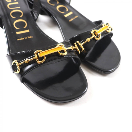 GUCCI Sandals Main: Leather black Women 36 Used Authentic