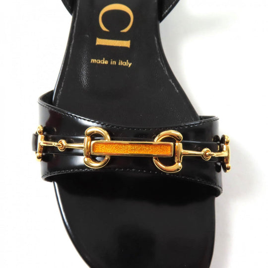 GUCCI Sandals Main: Leather black Women 36 Used Authentic