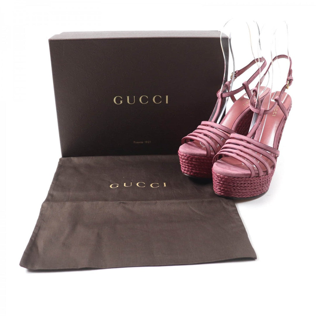 GUCCI Sandals Suede leather purple 36.5