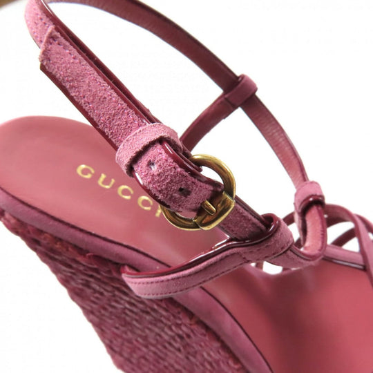 GUCCI Sandals Suede leather purple 36.5