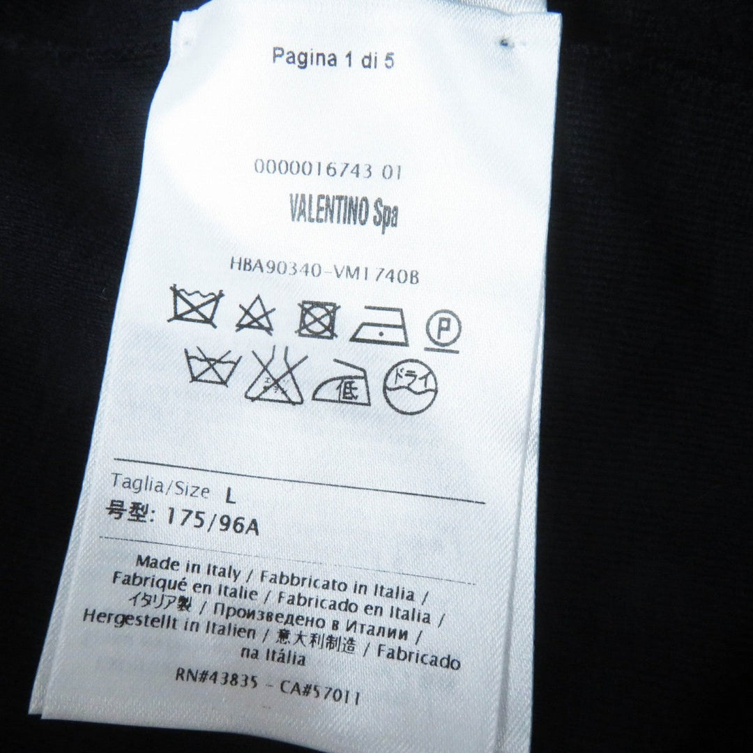 VALENTINO knit Main: 100% wool, Part: 100% silk Dark navy Women L Used Authentic