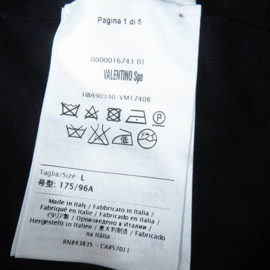 VALENTINO knit Main: 100% wool, Part: 100% silk Dark navy Women L Used Authentic