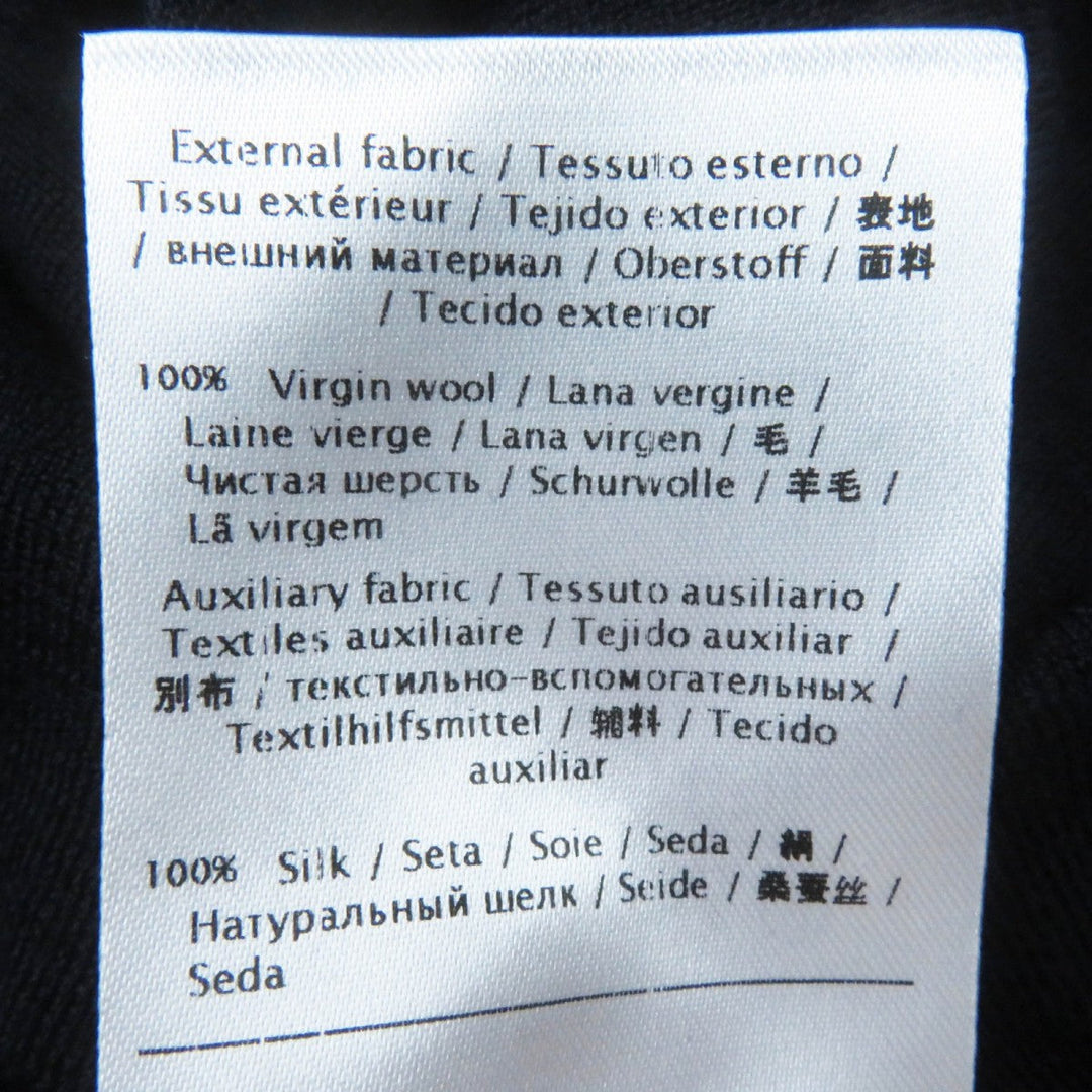 VALENTINO knit Main: 100% wool, Part: 100% silk Dark navy Women L Used Authentic