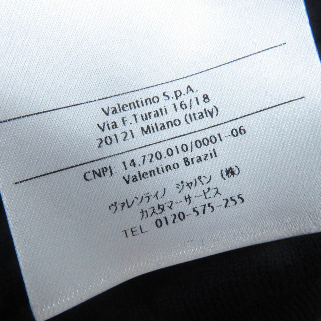 VALENTINO knit Main: 100% wool, Part: 100% silk Dark navy Women L Used Authentic