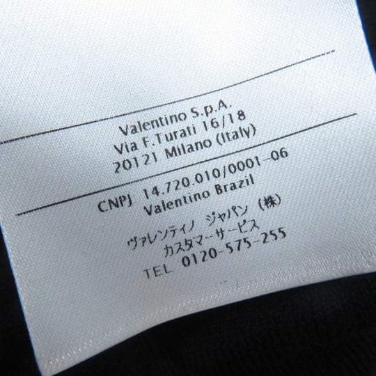 VALENTINO knit Main: 100% wool, Part: 100% silk Dark navy Women L Used Authentic