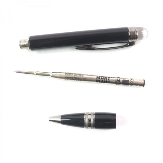 MONTBLANC Ballpoint pen Resin, Platinum Black gun metallic Starwalker mens Used Authentic