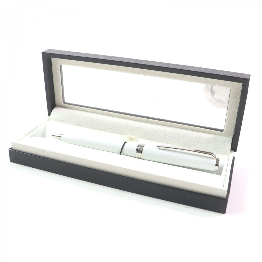 MONTBLANC Ballpoint pen White precious resin, Platinum white Pix Collection mens Used Authentic