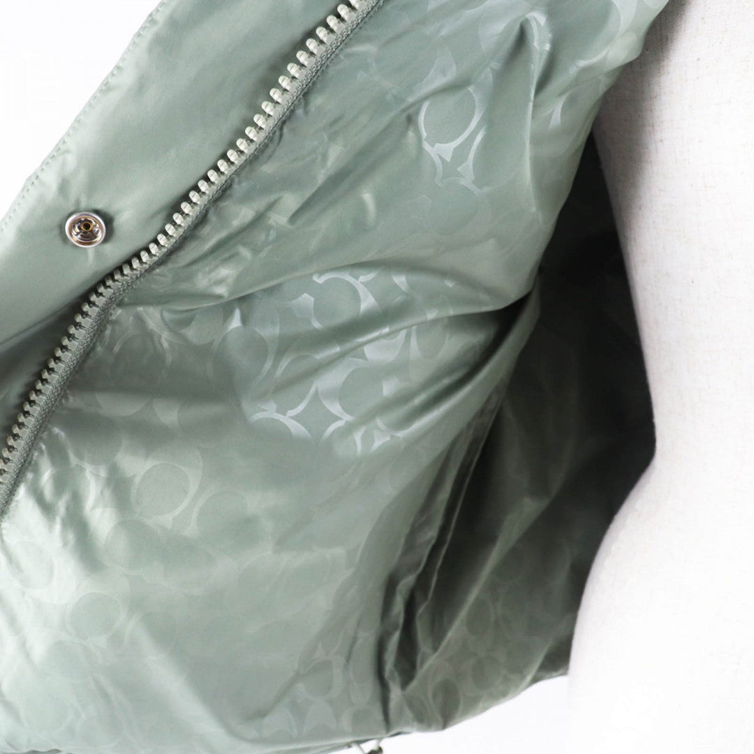 COACH Down jacket CL445 Main: 100% polyester, Lining: 100% polyester, Filling: 90% down, Filling: 10% feather, Filling: 100% polyester khaki Women XS Used Authentic