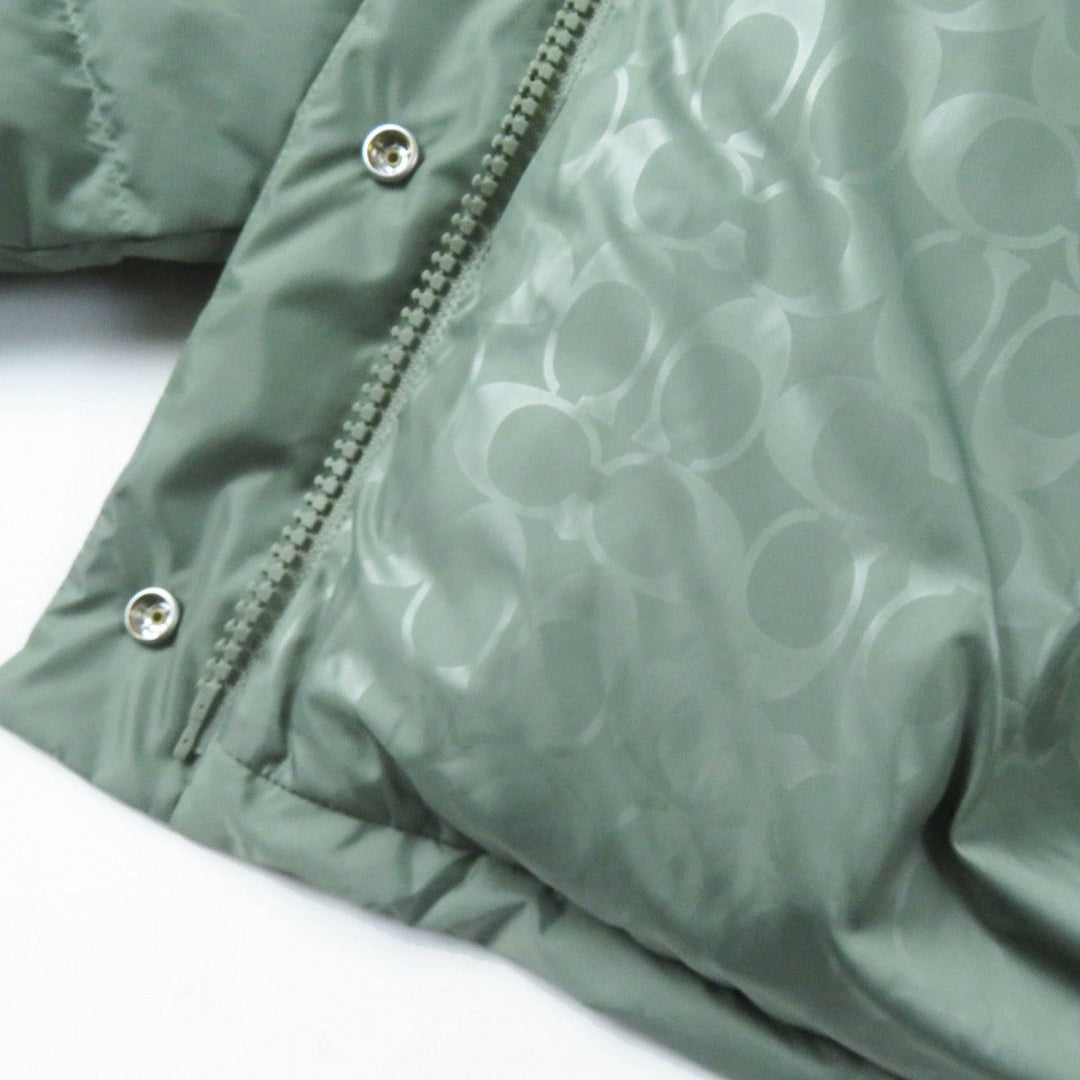 COACH Down jacket CL445 Main: 100% polyester, Lining: 100% polyester, Filling: 90% down, Filling: 10% feather, Filling: 100% polyester khaki Women XS Used Authentic
